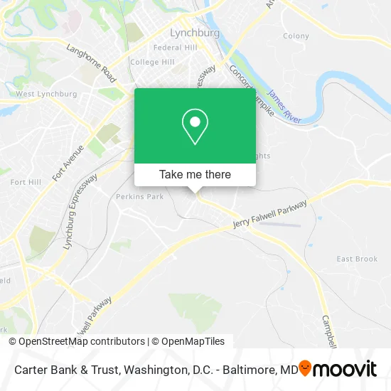 Carter Bank & Trust map