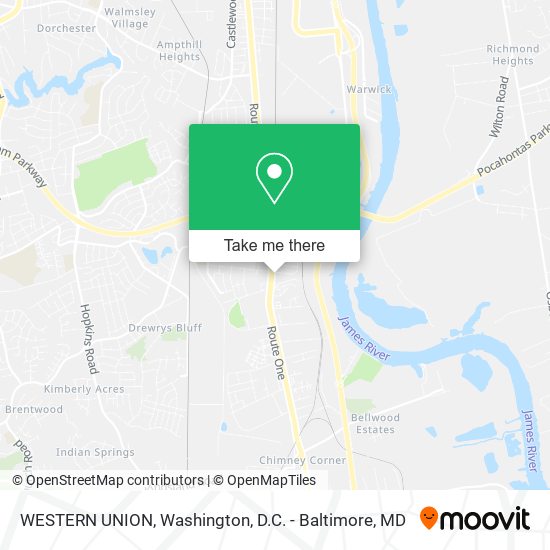 WESTERN UNION map
