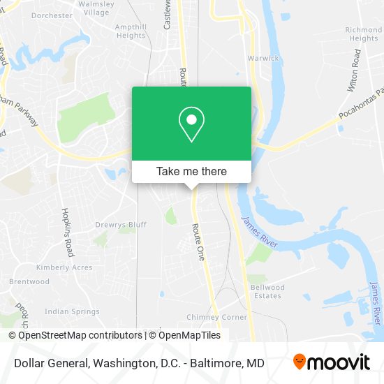 Mapa de Dollar General