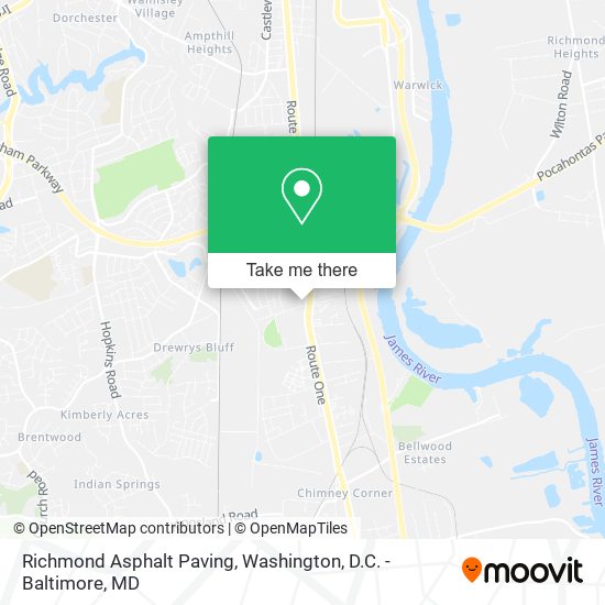 Richmond Asphalt Paving map