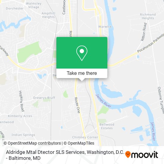 Aldridge Mtal Dtector SLS Services map