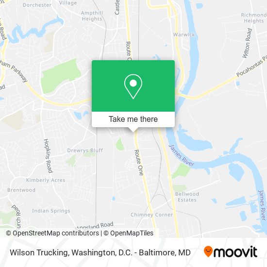 Wilson Trucking map