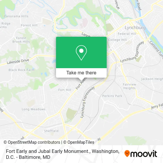 Fort Early and Jubal Early Monument. map
