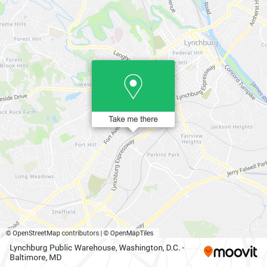 Lynchburg Public Warehouse map