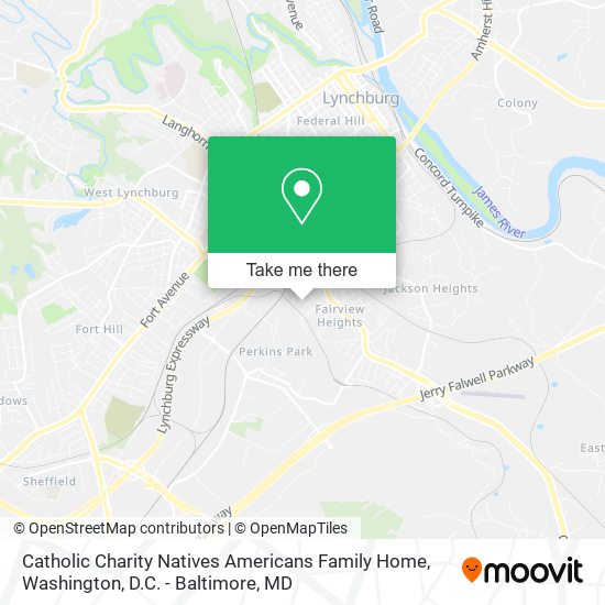 Catholic Charity Natives Americans Family Home map