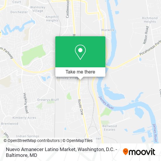 Nuevo Amanecer Latino Market map