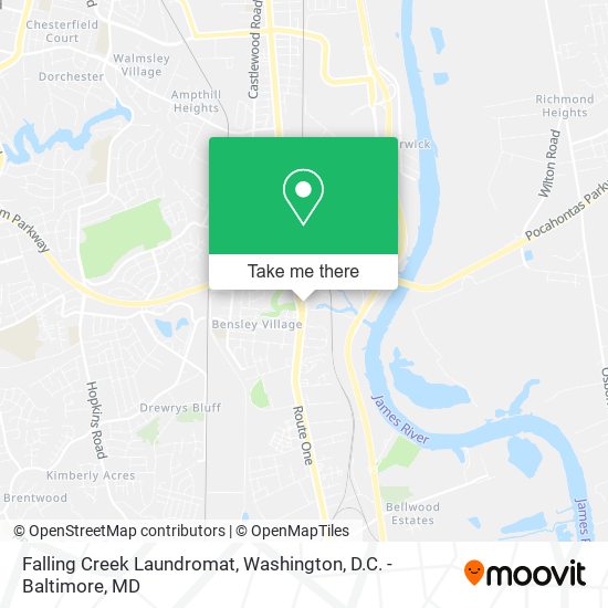 Falling Creek Laundromat map
