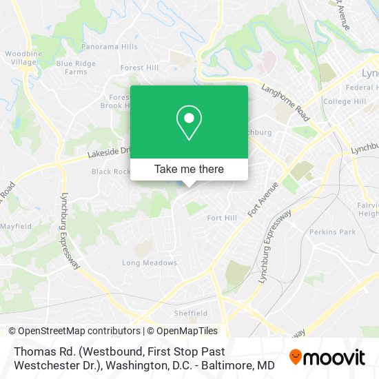 Thomas Rd. (Westbound, First Stop Past Westchester Dr.) map