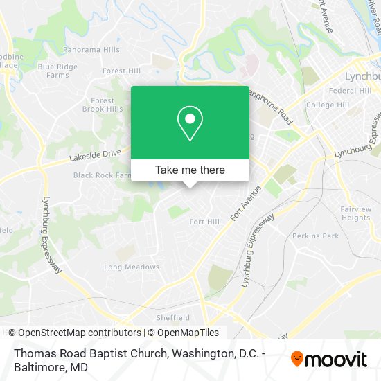 Mapa de Thomas Road Baptist Church