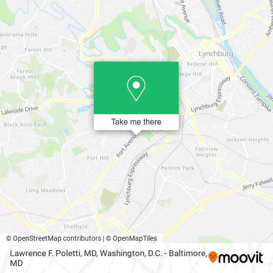 Lawrence F. Poletti, MD map