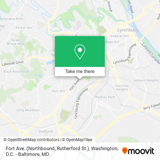 Fort Ave. (Northbound, Rutherford St.) map