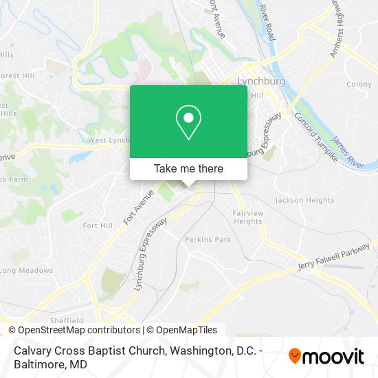 Calvary Cross Baptist Church map