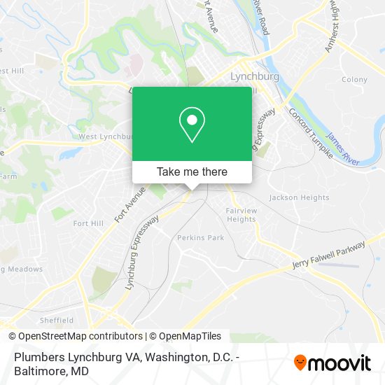 Mapa de Plumbers Lynchburg VA