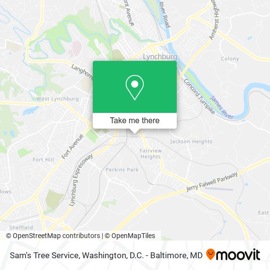 Mapa de Sam's Tree Service