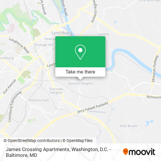 James Crossing Apartments map
