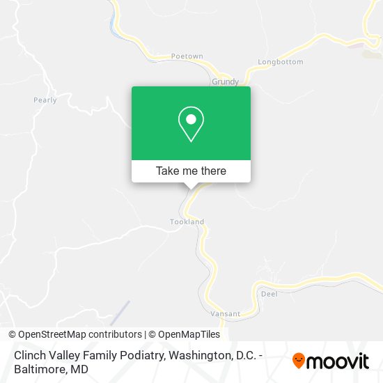 Clinch Valley Family Podiatry map