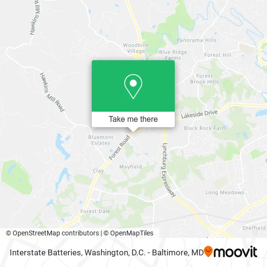 Interstate Batteries map