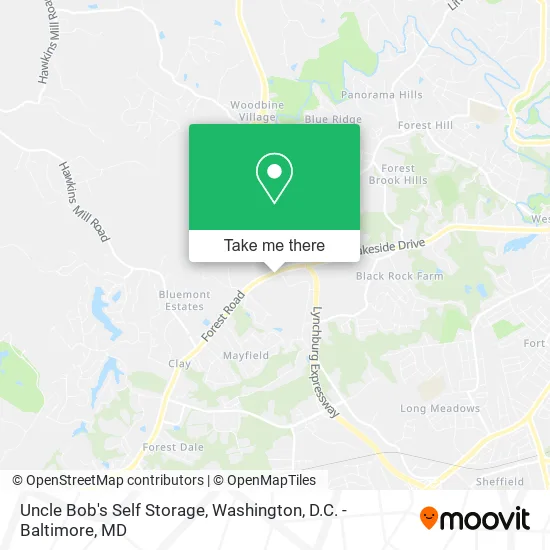 Uncle Bob's Self Storage map