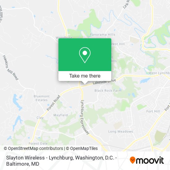 Mapa de Slayton Wireless - Lynchburg