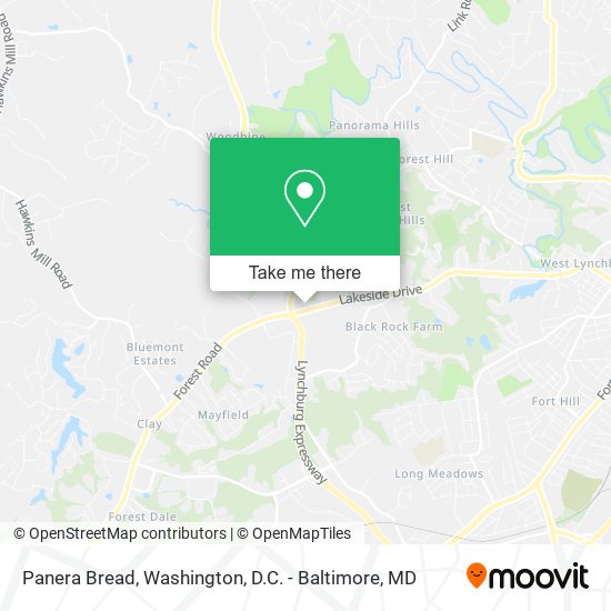 Panera Bread map