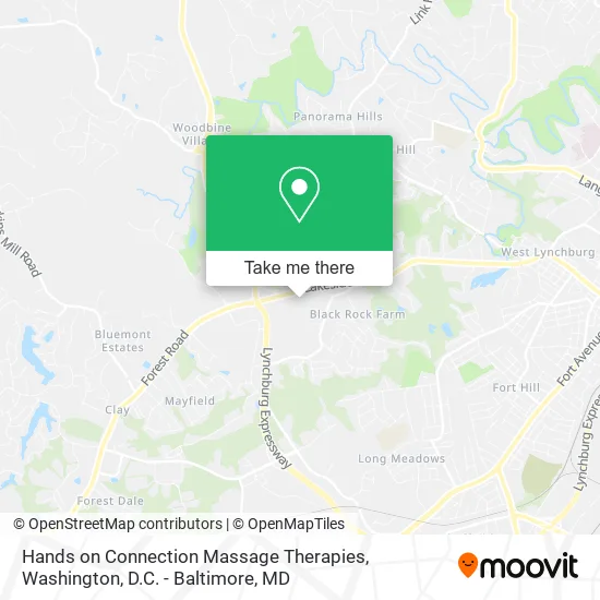 Hands on Connection Massage Therapies map