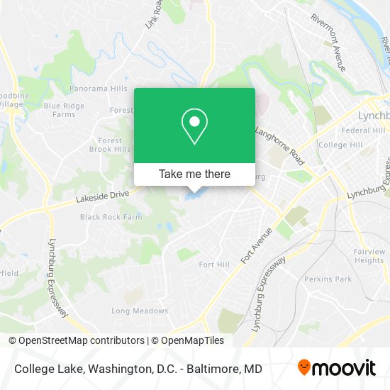 College Lake map