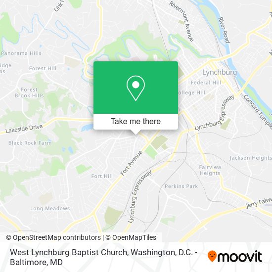 Mapa de West Lynchburg Baptist Church