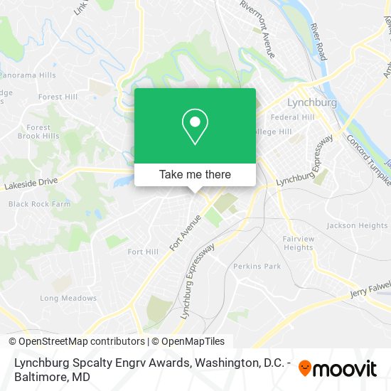 Mapa de Lynchburg Spcalty Engrv Awards