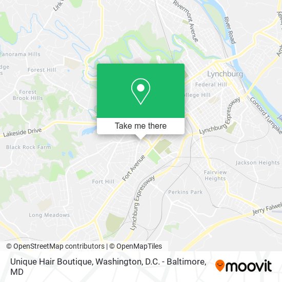 Mapa de Unique Hair Boutique