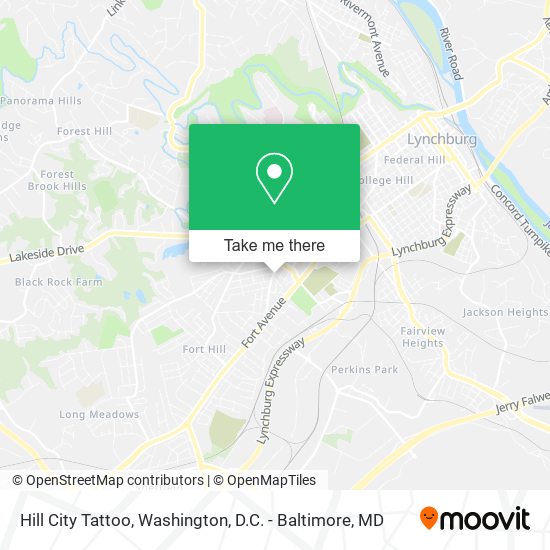 Hill City Tattoo map