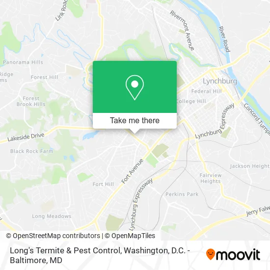 Long's Termite & Pest Control map