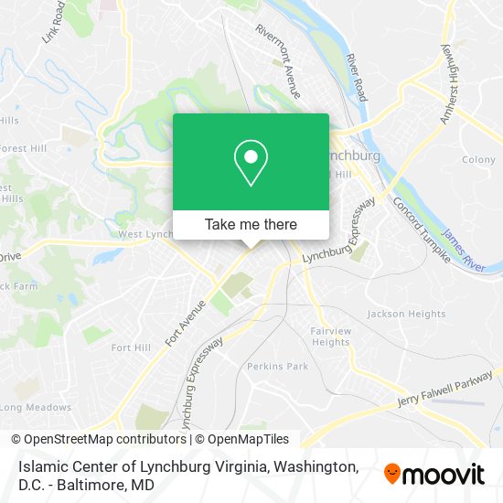 Mapa de Islamic Center of Lynchburg Virginia