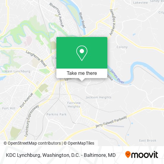 KDC Lynchburg map