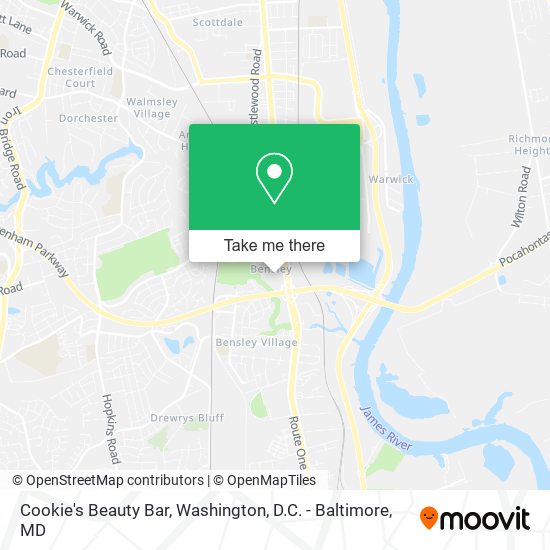 Cookie's Beauty Bar map