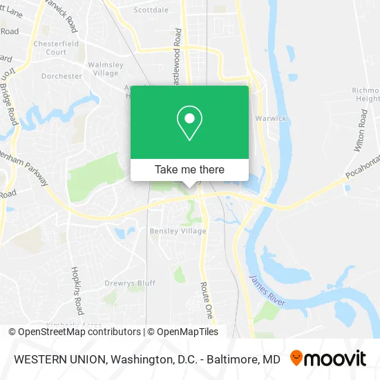 WESTERN UNION map