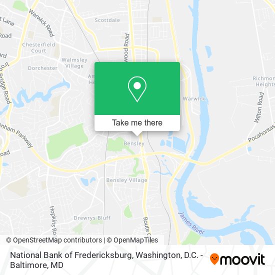 National Bank of Fredericksburg map
