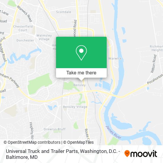 Universal Truck and Trailer Parts map