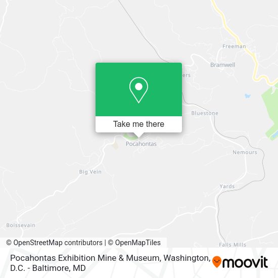 Mapa de Pocahontas Exhibition Mine & Museum