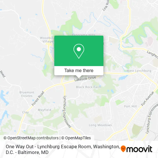 One Way Out - Lynchburg Escape Room map