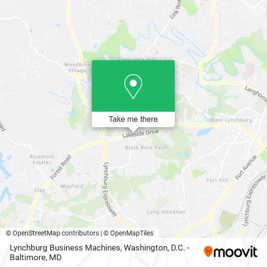 Mapa de Lynchburg Business Machines