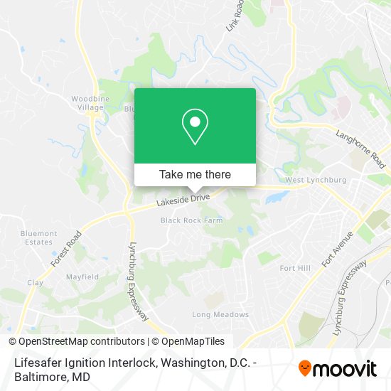 Lifesafer Ignition Interlock map