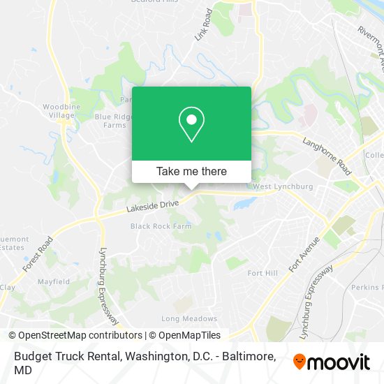 Budget Truck Rental map