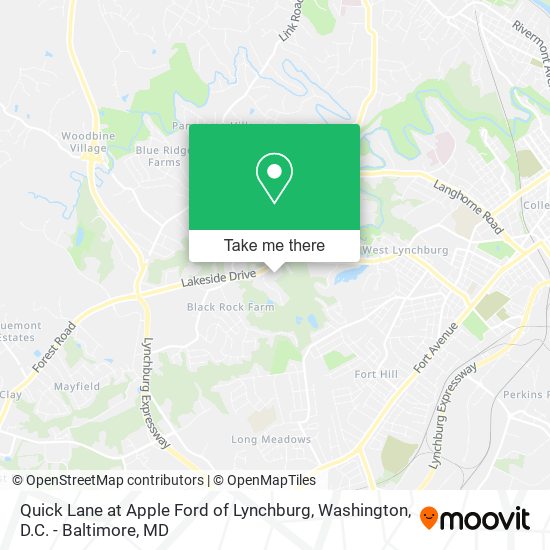 Quick Lane at Apple Ford of Lynchburg map