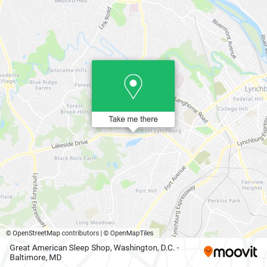 Great American Sleep Shop map