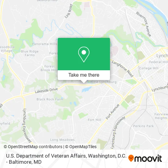 U.S. Department of Veteran Affairs map