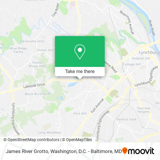 Mapa de James River Grotto