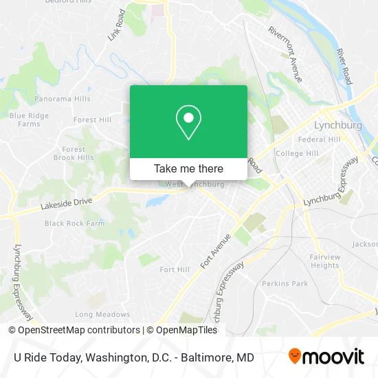 U Ride Today map