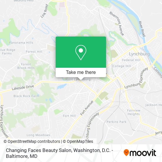 Mapa de Changing Faces Beauty Salon