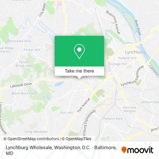 Lynchburg Wholesale map
