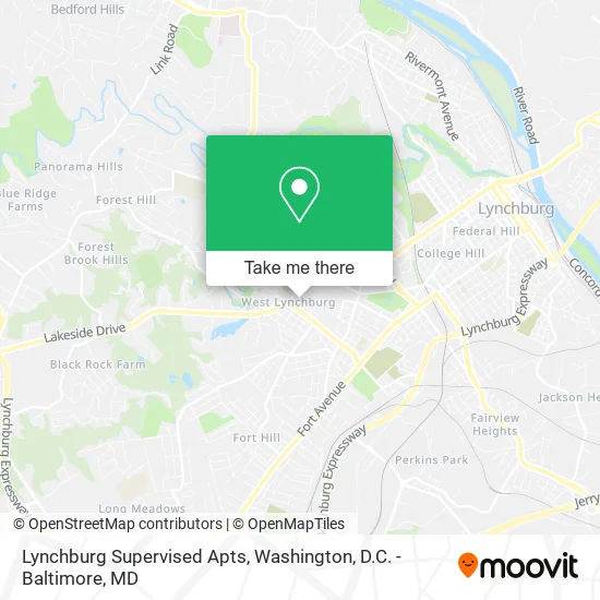 Lynchburg Supervised Apts map